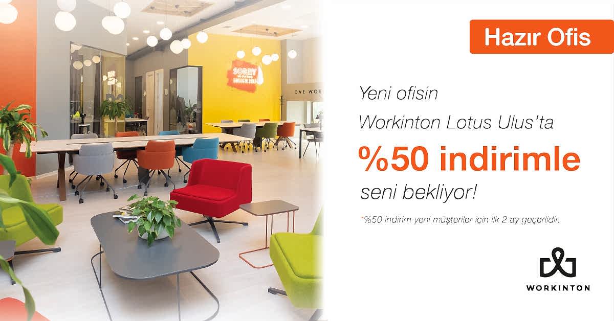 Workinton Ulus Hazır Ofiste %50 İndirim!